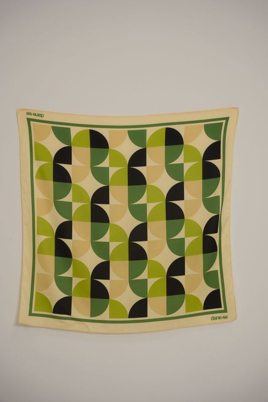 lenço bauhaus mid century modern verde