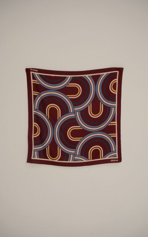 lenço curvas mid century modern bordô