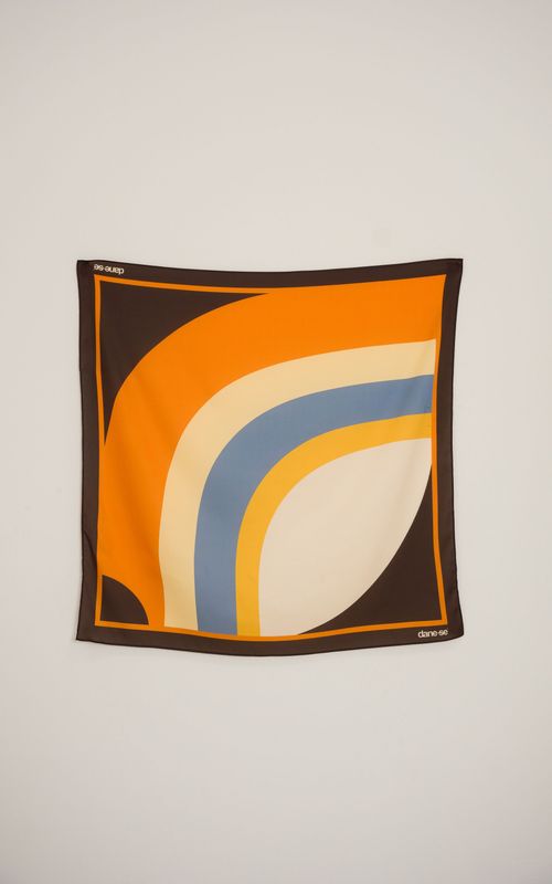 lenço expanded retrô mid century modern marrom