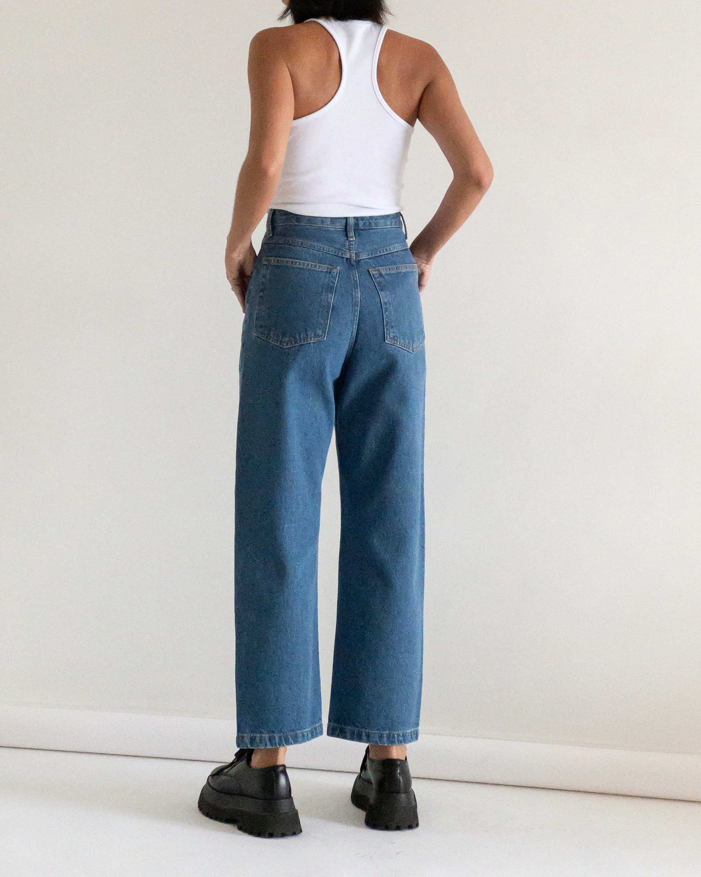 Calça Jeans Reta | Olga Azul Médio