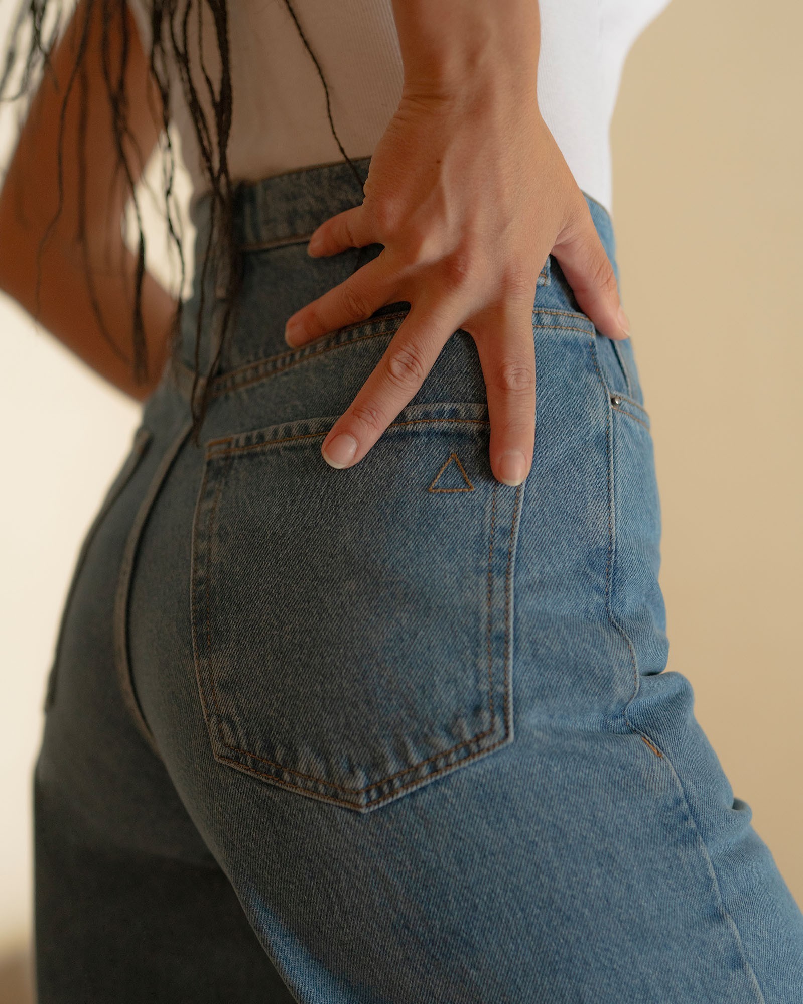 Calça Jeans Wide Leg | Liz Azul Médio